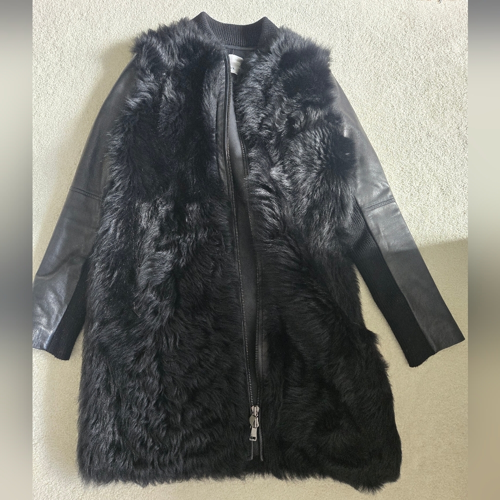 Vince Real Shearling Coat XS